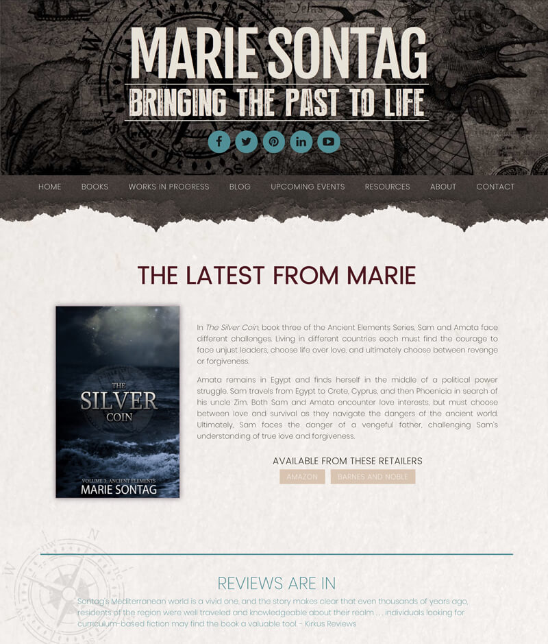 Marie Sontag web design by kikaDESIGN