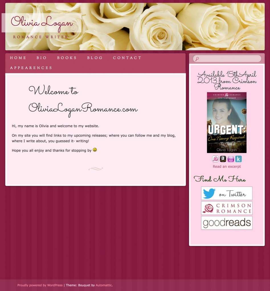 Olivia Logan web design by kikaDESIGN