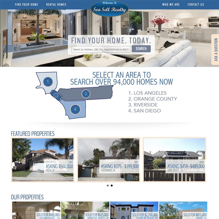 Sea Sell Realty kikaDESIGN, Custom Author site Design