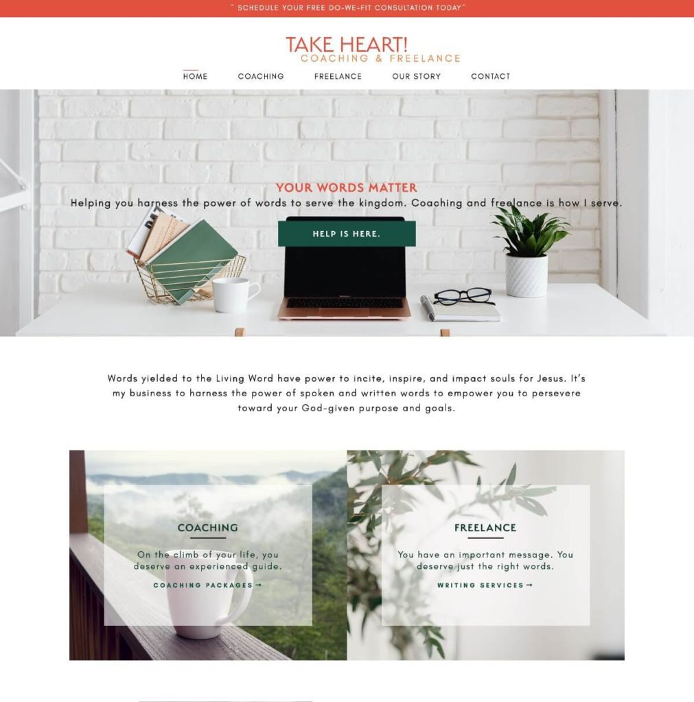 Take Heart! Coaching and Freelance web design by kikaDESIGN