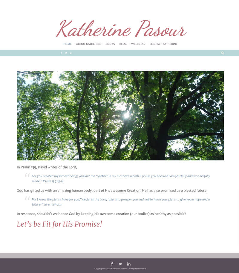Katherine Pasour web design by kikaDESIGN