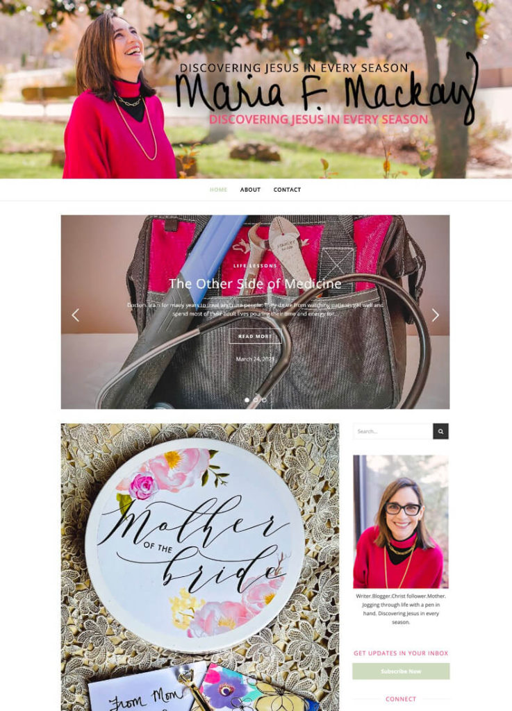 Maria F. Mackay web design by kikaDESIGN